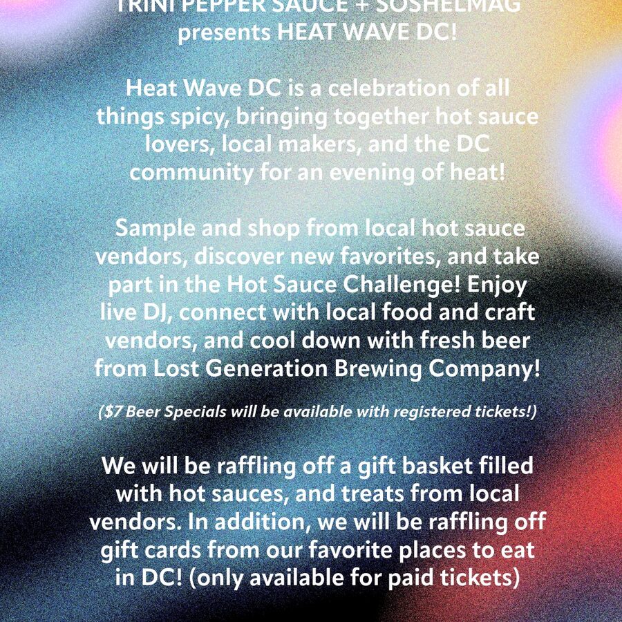Heat Wave DC event flyer featuring local makers and vendors